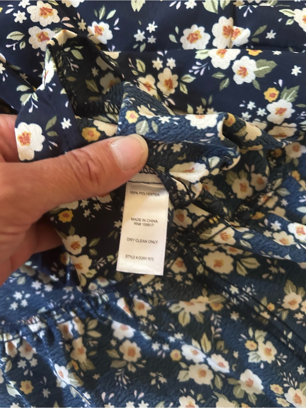 NWT Altar’d State Navy Floral Midi Dress Open Tie Back Spaghetti Straps Size Sm - Picture 6 of 9
